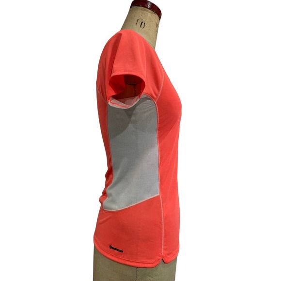 The North Face Womens Flashdry T-Shirt Orange V-Neckline Athletic S - Picture 4 of 7